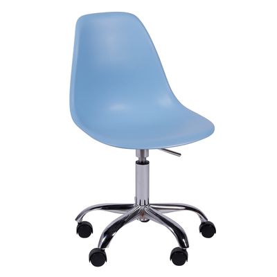 Cadeira de Escritório Eames Eiffel Giratória Azul