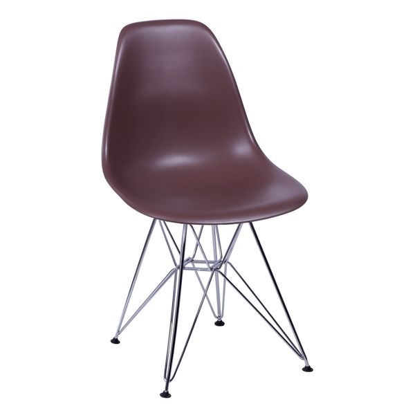 Cadeira Eames Eiffel Café com Pés Cromados