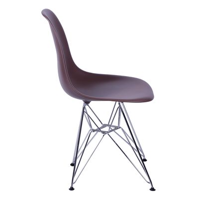 Cadeira Eames Eiffel Café com Pés Cromados