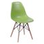 Cadeira Eames Eiffel Verde com Pés de Madeira