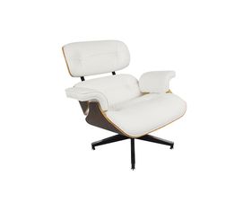 Poltrona-Charles-Eames-Couro-Natural-Branca