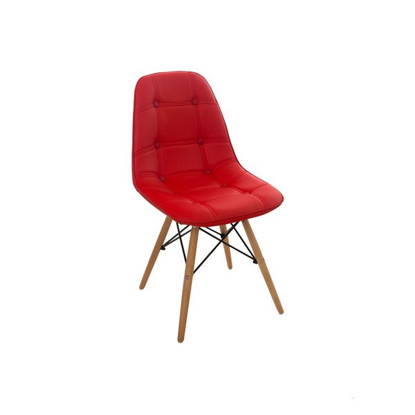 Conjunto-Mesa-Square-Redonda-Tampo-Branco-Fosco-108cm-com-4-Cadeiras-Eiffel-Botone-Vermelha