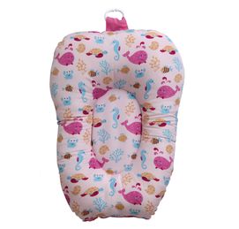 Almofada-Suporte-de-Banho-Estampada-Baleia-Rosa