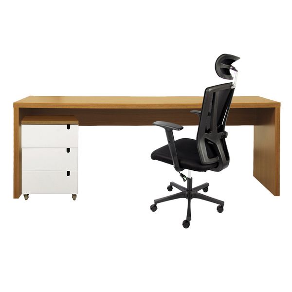 kit-escritorio-bancada-180cm-modulo-gavetas-louro-freijo-cadeira-de-escritorio-office-still-