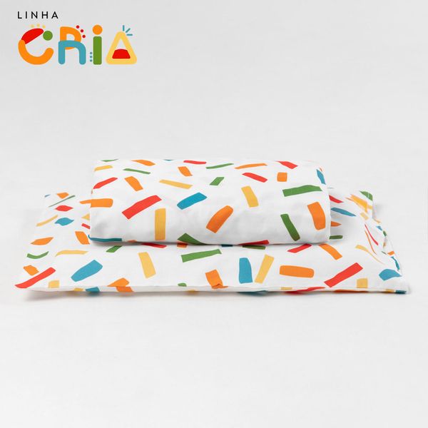 lencol-com-elastico-para-berco-e-fronha-granulado-colorido-com-logo