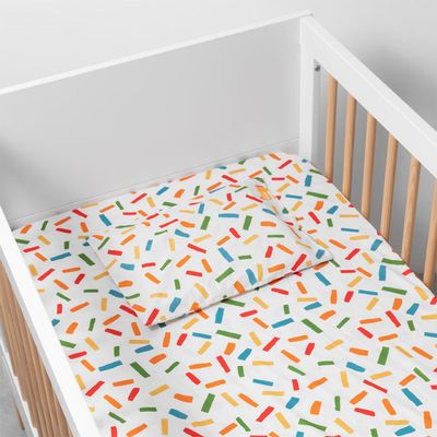 lencol-com-elastico-para-berco-e-fronha-granulado-colorido-no-bercinho