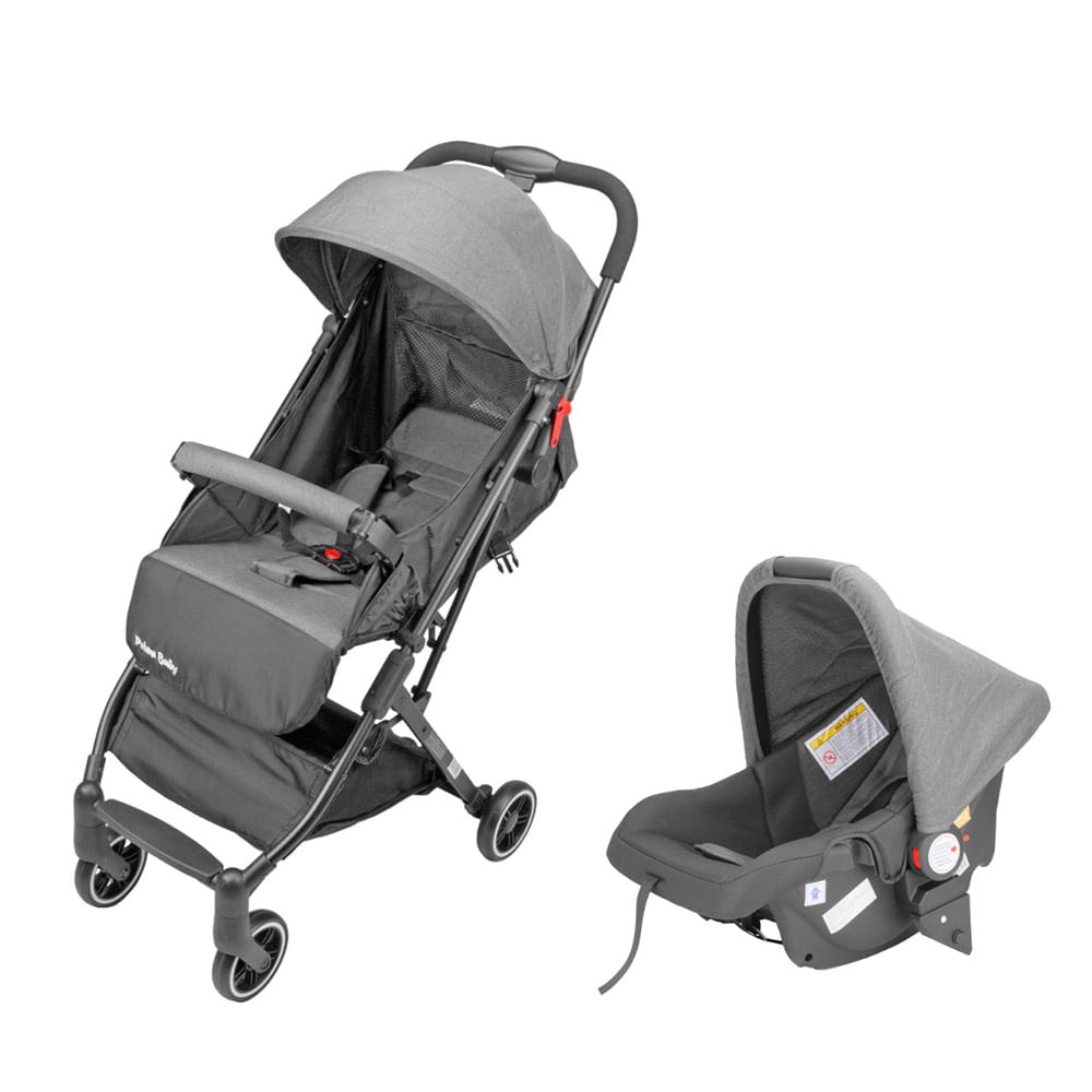Carrinho de Bebe Prime Baby Bebê Conforto Premium Preto Carrinho de Bebe Prime Baby Bebê Conforto Premium Preto