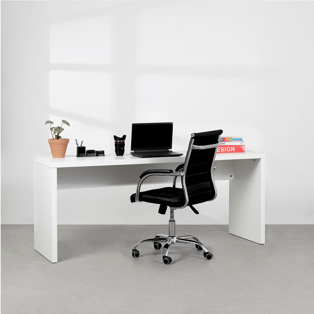 Escrivaninha Mesa Office Gs-001 Com 2 Gavetas Móveis Unibras