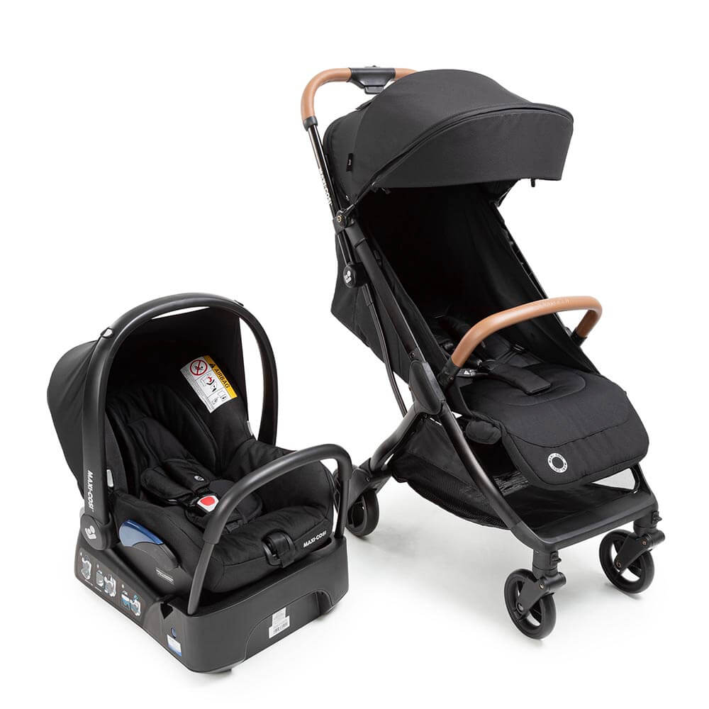 Carrinho de Bebe Maxi Cosi Bebê Conforto Eva Trio Essential Preto Cax00505