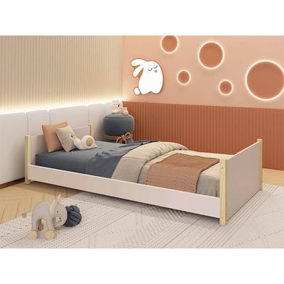 cama-evolutiva-2em1-ravi-com-pes-madeira-natural-rosa-fosco-ambiente-baixa