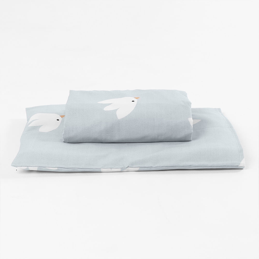 lencol-de-mini-cama-com-elastico-e-fronha-passaros-azul