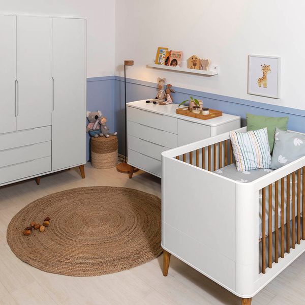 kit-quarto-infantil-boom-retro-armario---comoda-4-gavetas-com-1-porta---berco-mini-cama-mila-branco-fosco