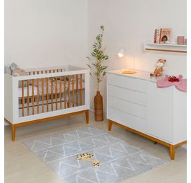 kit-quarto-infantil-elfe-branco-fosco---comoda-4-gavetas-e-1-porta---berco-mini-cama-noah-wood-com-pes-em-madeira