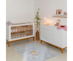 kit-quarto-infantil-elfe-branco-fosco---comoda-4-gavetas-e-1-porta---berco-mini-cama-noah-wood-com-pes-em-madeira