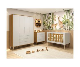 kit-quarto-infantil-elfe-areia-fosco-e-savana---comoda-4-gavetas---guarda-roupa---berco-noah-com-pes