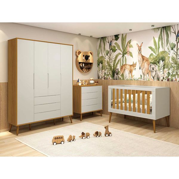 kit-quarto-infantil-elfe-areia-fosco-e-savana---comoda-4-gavetas---guarda-roupa---berco-noah-com-pes-