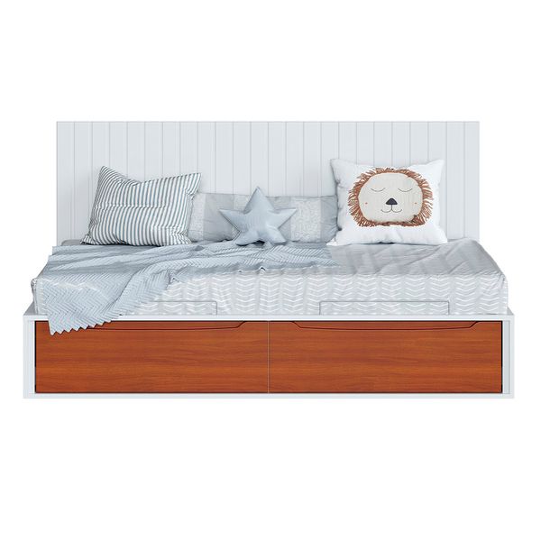 cama-solteiro-com-2-gavetas-sambalele---branco-e-mel-frontal