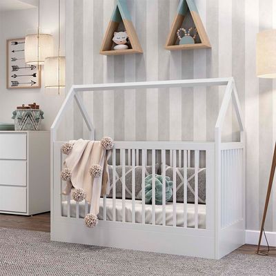 berco-mini-cama-montessoriana-wood---branco-ambiente