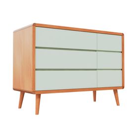 comoda-sonhos-up-3-gavetas-e-1-porta----madeira-com-verde-old-diagonal