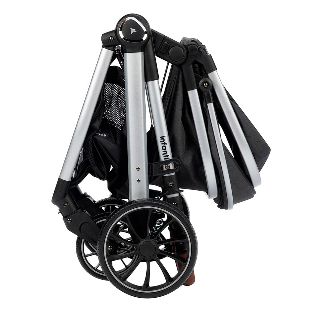Travel System Romanzo Duo 3 Posições (0 a 15 kg) - Preto Granizo