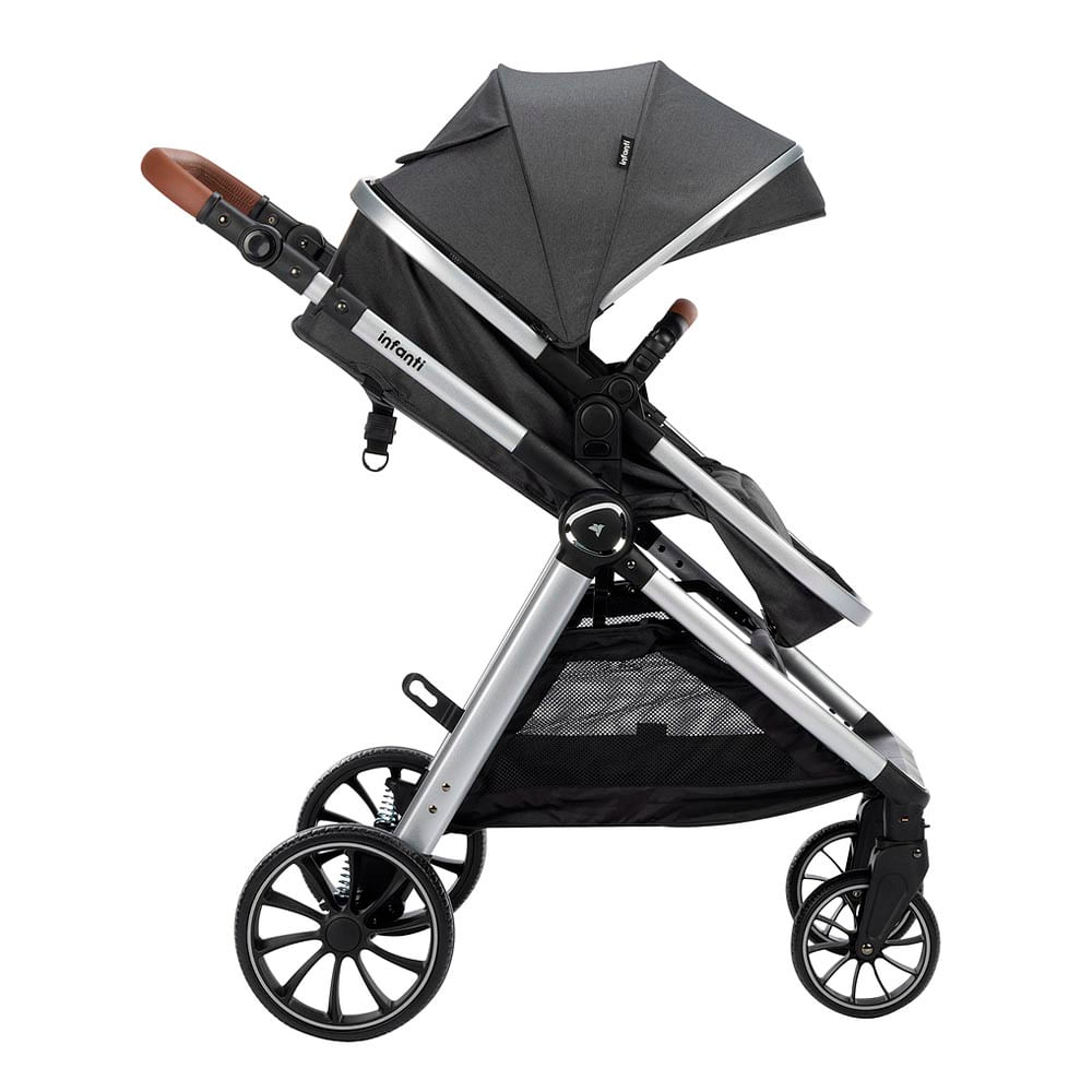 Travel System Romanzo Duo 3 Posições (0 a 15 kg) - Preto Granizo