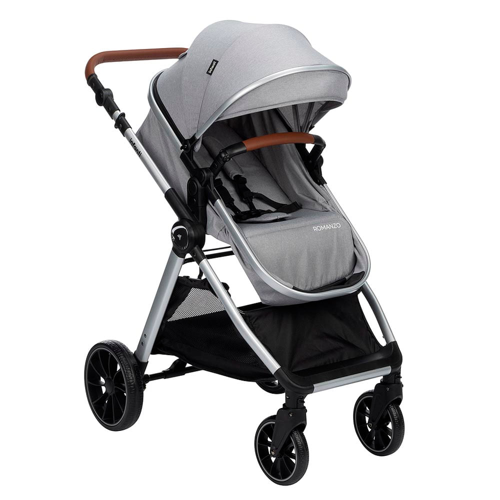 Travel System Romanzo Duo 3 Posições (0 a 15 kg) - Cinza Granizo