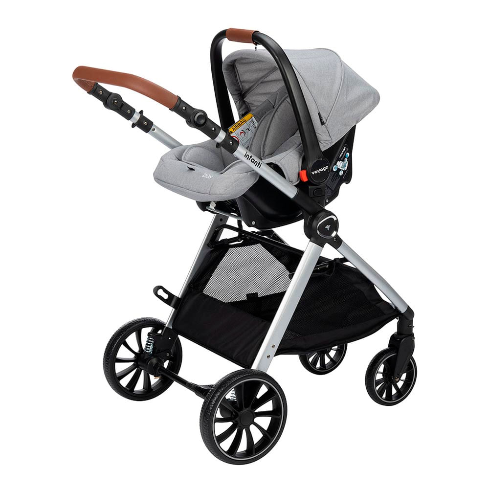 Travel System Romanzo Duo 3 Posições (0 a 15 kg) - Cinza Granizo