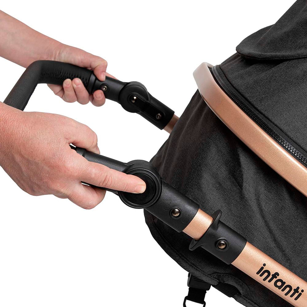 Travel System Romanzo Duo 3 Posições (0 a 15 kg) - Preto Bronze