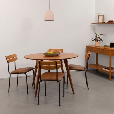 conjunto-mesa-de-jantar-square-laminada-redonda-natural---1-08m---4-cadeiras-ribs-pu---caramelo