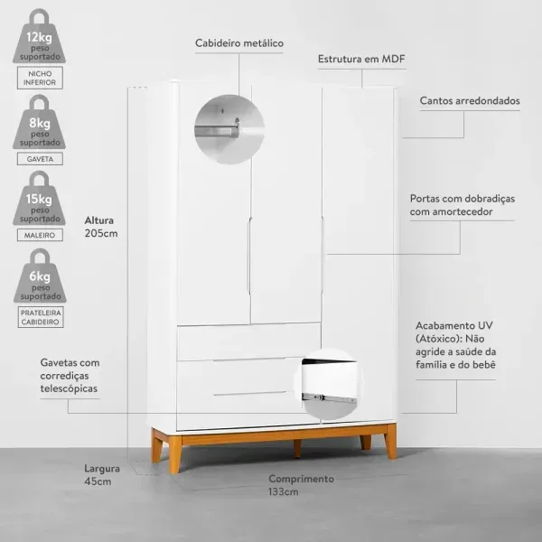 kit-quarto-infantil-boom-com-pes-square-mel---berco---guarda-roupa---poltrona-e-puff-ginga---comoda-