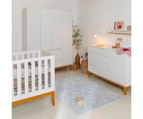 kit-quarto-infantil-elfe-branco-fosco---comoda-4-gavetas-e-1-porta---guarda-roupa---berco-mini-cama-noah-com-pes-em-square