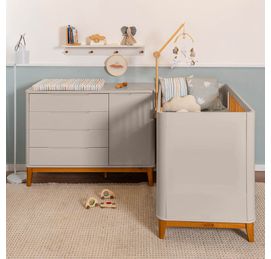 kit-quarto-infantil-boom-com-pes-square-mel---berco---comoda-4-gavetas-e-1-porta---areia-fosco