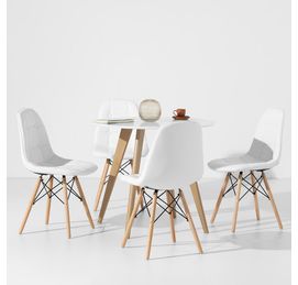 Conjunto-Mesa-Square-Redonda-Tampo-Branco-Fosco-88---4-Cadeiras-Eiffel-Botone-Branco-ambiente