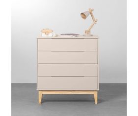 comoda-4-gavetas-elfe-areia-fosco-com-kit-pe-square-madeira-natural-frontal