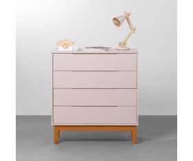 comoda-elfe-4-gavetas-com-pes-square-em-madeira-rosa-fosco-frontal