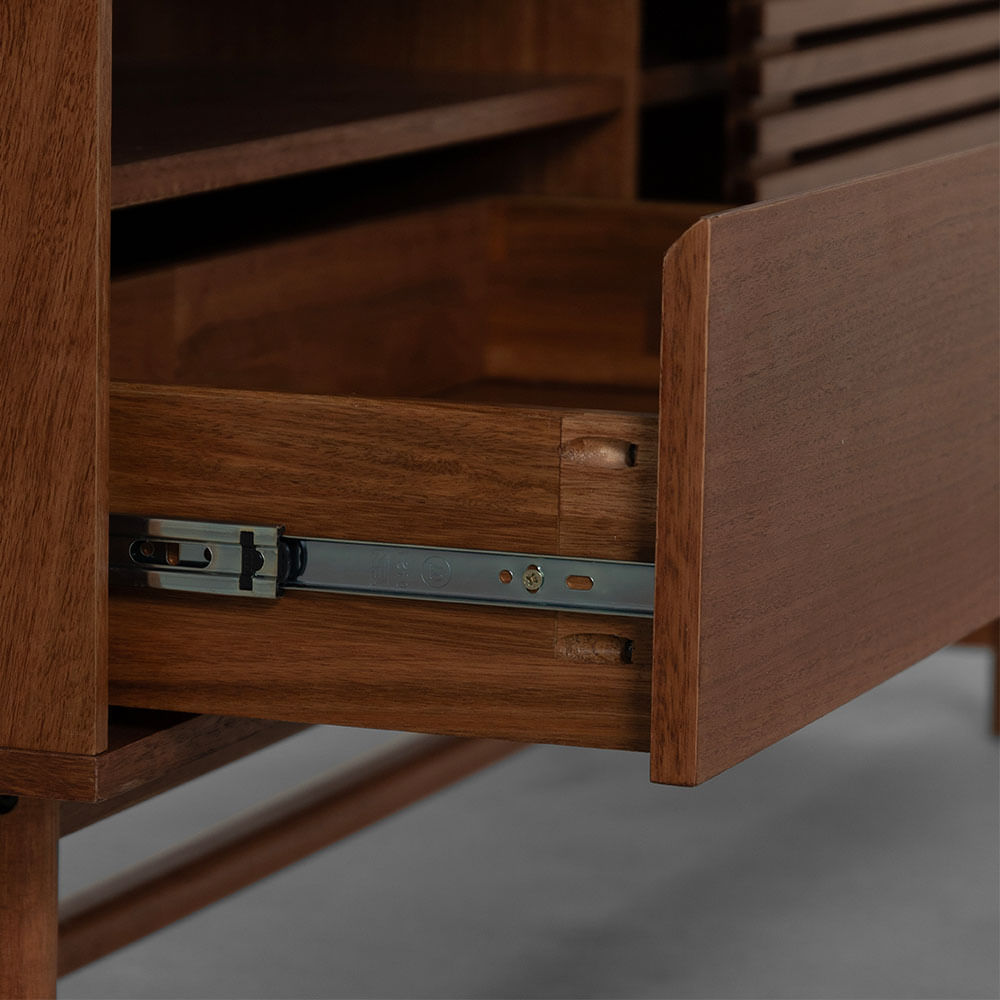 Rack Arp 2 Portas e 1 Gaveta Nozes - 2,38m | Abra Cadabra