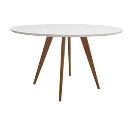 Conjunto-Mesa-Square-Redonda-Tampo-Branco-Fosco-88-com-4-Cadeiras-Eiffel-Botone-Marrom