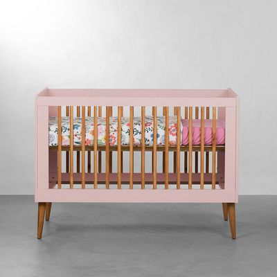 berco-mini-cama-noah-wood-classic-rosa-fosco-com-kit-pe-retro