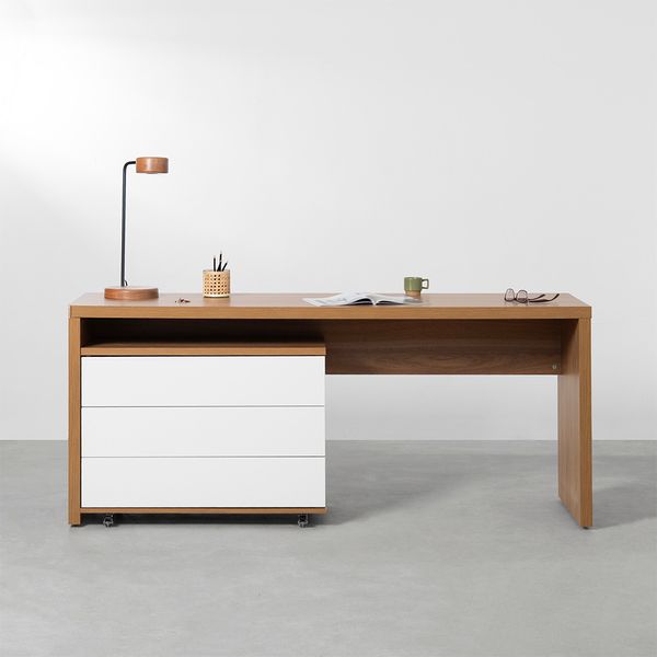 conjunto-bancada-contemporanea-louro-freijo-1-80m---modulo-contemporaneo-3-gavetas-louro-freijo-branco-85-cm