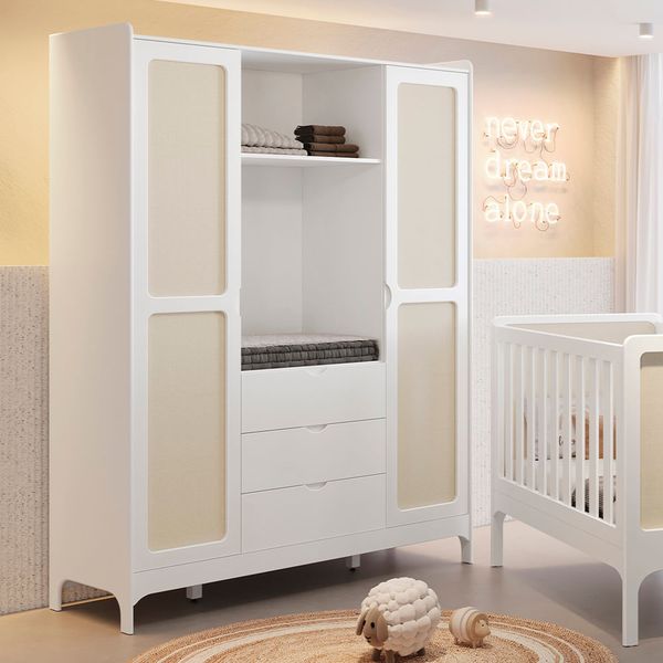 kit-quarto-infantil-brisa-branco-fosco---bicama-sofa---guarda-roupa-com-2-portas-e-3-gavetas