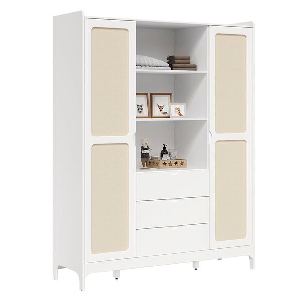 kit-quarto-infantil-brisa-branco-fosco---bicama-sofa---guarda-roupa-com-2-portas-e-3-gavetas