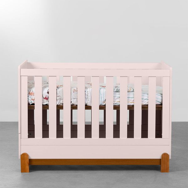 berco-mini-cama-lotus-com-frisos---rosa-fosco