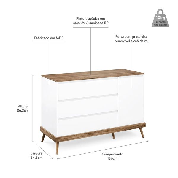 comoda-3-gavetas--1-porta-cancao-de-ninar-amendola-rustica---branco-diagonal