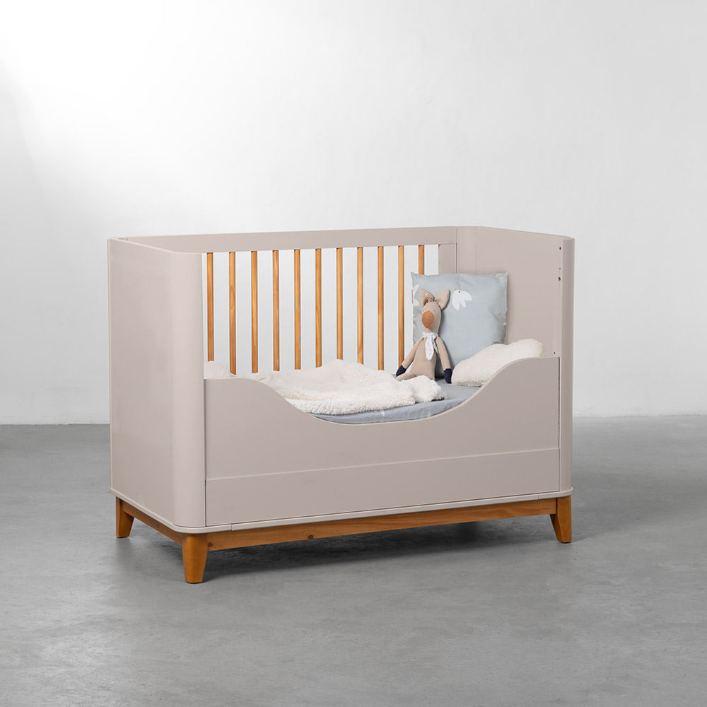 kit-quarto-infantil-boom-com-pes-square-mel---berco---comoda-4-gavetas---areia-fosco