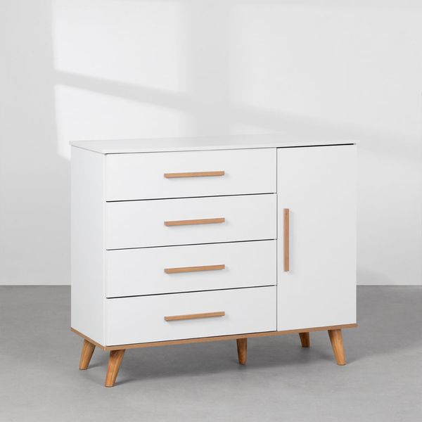 Comoda-Ludmila-4-gavetas-com-Porta-Branco-diagonal