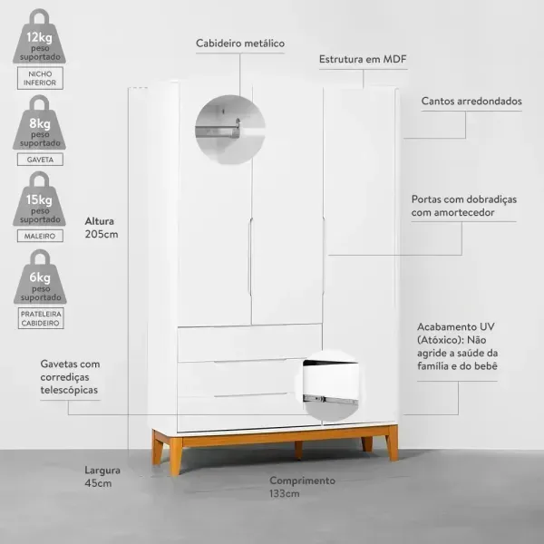 kit-quarto-infantil-boom-com-pes-square-mel---berco---guarda-roupa---poltrona-e-puff-ginga---comoda-